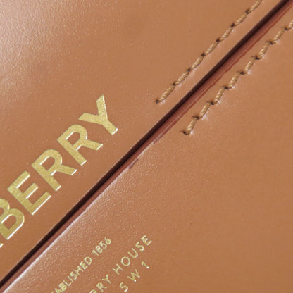 BURBERRY バーバリー ロゴ 二つ折り財布（小銭入れなし） レザー レディース 中古
