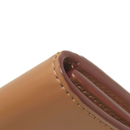 BURBERRY バーバリー ロゴ 二つ折り財布（小銭入れなし） レザー レディース 中古