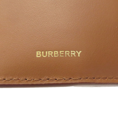 BURBERRY バーバリー ロゴ 二つ折り財布（小銭入れなし） レザー レディース 中古