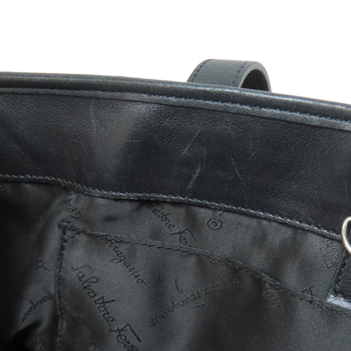 Salvatore Ferragamo サルヴァトーレフェラガモ ロゴ トートバッグ カーフ レディース 中古