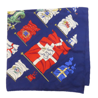 HERMES エルメス カレ90 船旗 スカーフ シルク レディース 中古