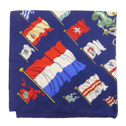 HERMES エルメス カレ90 船旗 スカーフ シルク レディース 中古