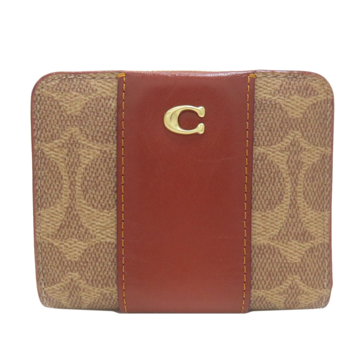 COACH コーチ CD716 ビルフォールド 二つ折り財布（小銭入れあり） PVC レディース 中古