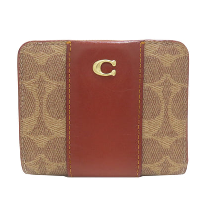 COACH コーチ CD716 ビルフォールド 二つ折り財布（小銭入れあり） PVC レディース 中古