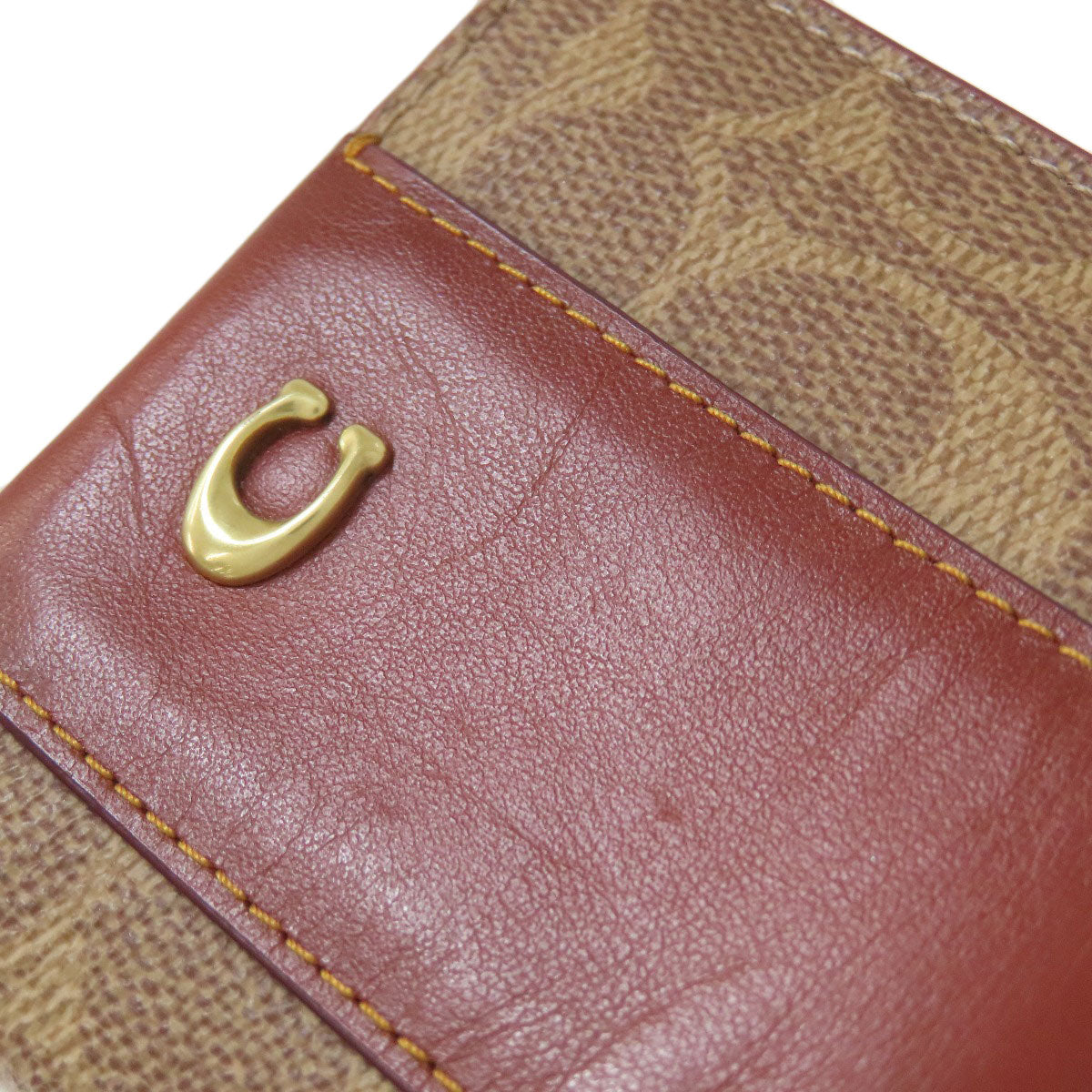 COACH コーチ CD716 ビルフォールド 二つ折り財布（小銭入れあり） PVC レディース 中古
