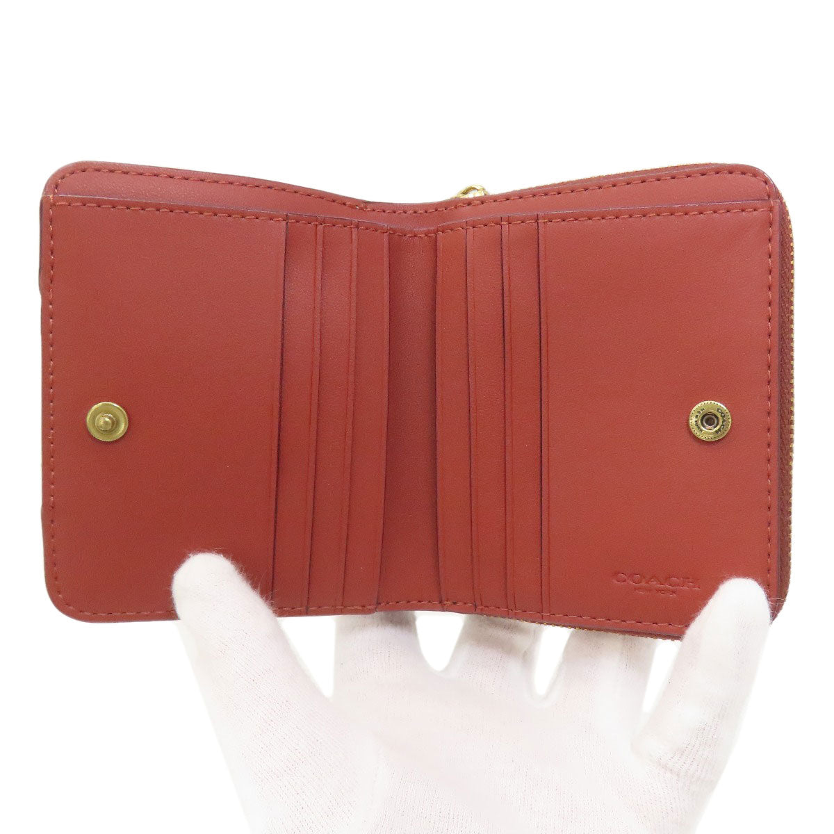 COACH コーチ CD716 ビルフォールド 二つ折り財布（小銭入れあり） PVC レディース 中古