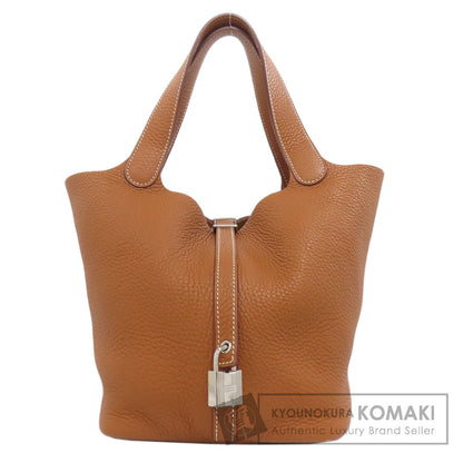 HERMES エルメス ピコタンロックMM ゴールド シルバー金具 ハンドバッグ トリヨン レディース 中古