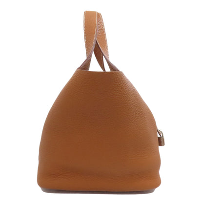 HERMES エルメス ピコタンロックMM ゴールド シルバー金具 ハンドバッグ トリヨン レディース 中古