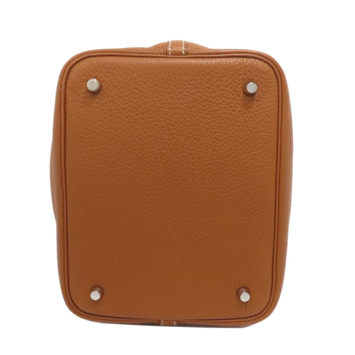 HERMES エルメス ピコタンロックMM ゴールド シルバー金具 ハンドバッグ トリヨン レディース 中古