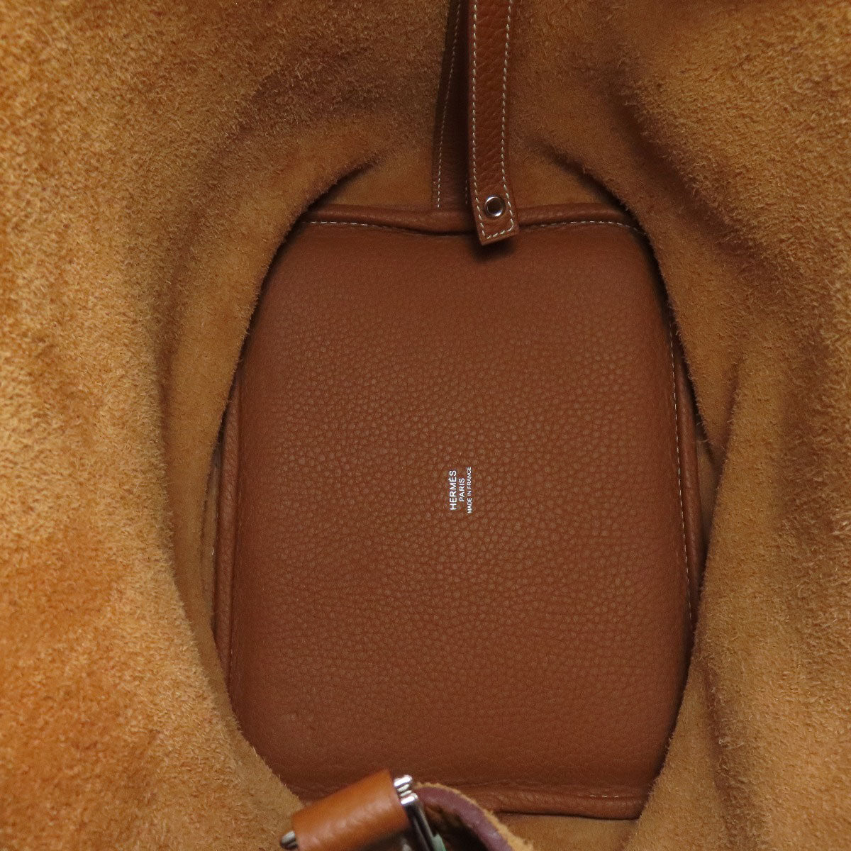 HERMES エルメス ピコタンロックMM ゴールド シルバー金具 ハンドバッグ トリヨン レディース 中古