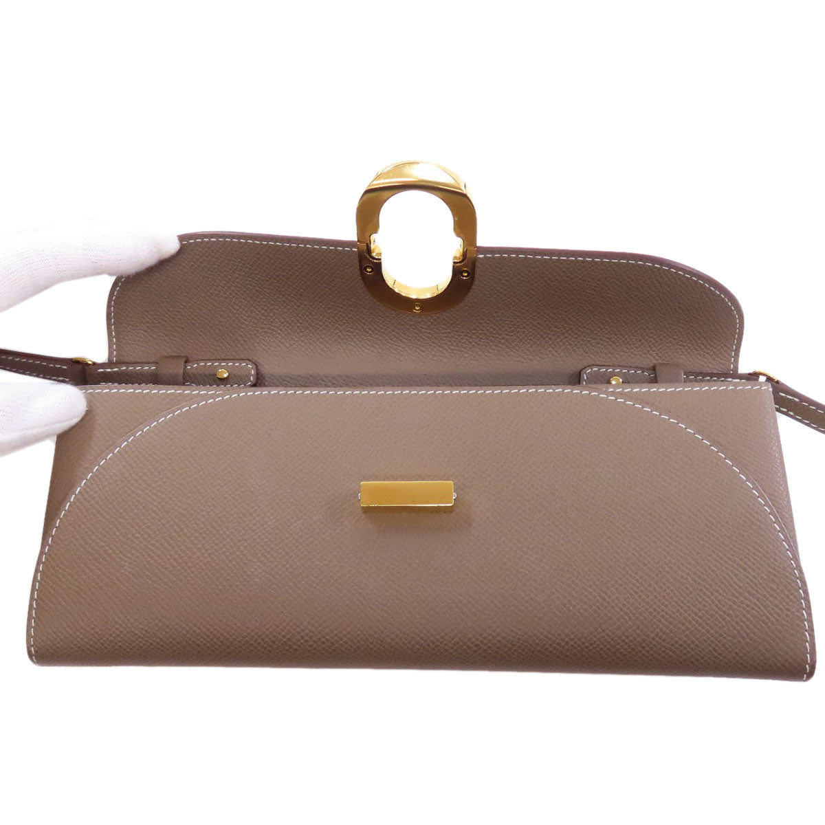 HERMES エルメス シェーヌダンクル トゥー・ゴー エトープ ゴールド金具 長財布（小銭入れなし） エプソン レディース 中古