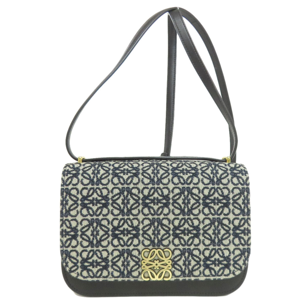 LOEWE ロエベ アナグラム ショルダーバッグ キャンバス レディース 中古