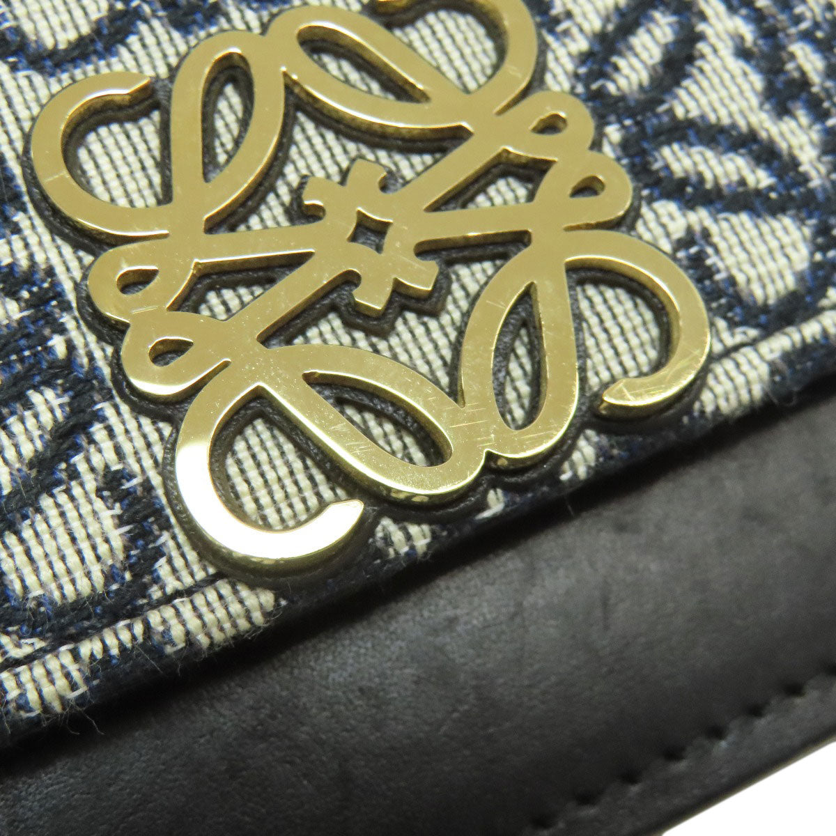 LOEWE ロエベ アナグラム ショルダーバッグ キャンバス レディース 中古