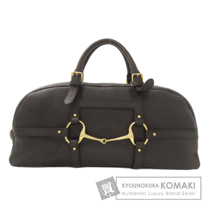 ADMJ エーディーエムジェイ ロゴ ボストンバッグ レザー レディース 中古