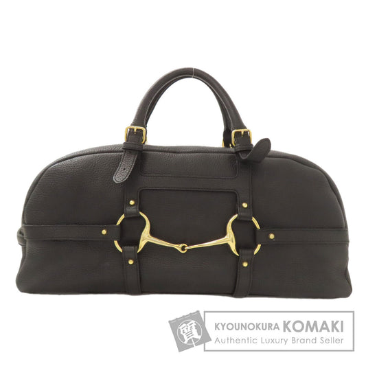 ADMJ エーディーエムジェイ ロゴ ボストンバッグ レザー レディース 中古
