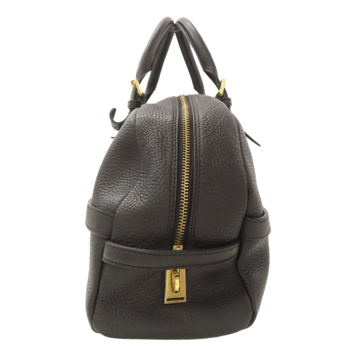ADMJ エーディーエムジェイ ロゴ ボストンバッグ レザー レディース 中古