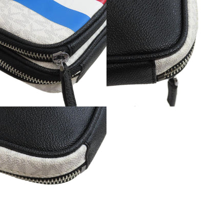 Michael Kors マイケルコース MKシグネチャー ストライプ ショルダーバッグ PVC レディース 中古