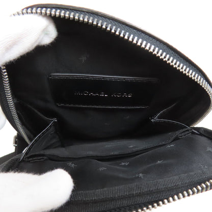 Michael Kors マイケルコース MKシグネチャー ストライプ ショルダーバッグ PVC レディース 中古