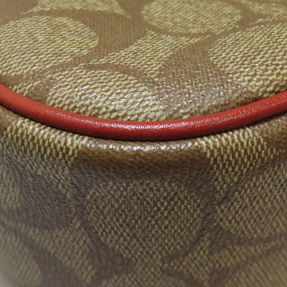 COACH コーチ CF304 スヌーピーコラボ シグネチャー ショルダーバッグ PVC レディース 中古