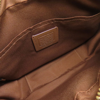 COACH コーチ CF304 スヌーピーコラボ シグネチャー ショルダーバッグ PVC レディース 中古