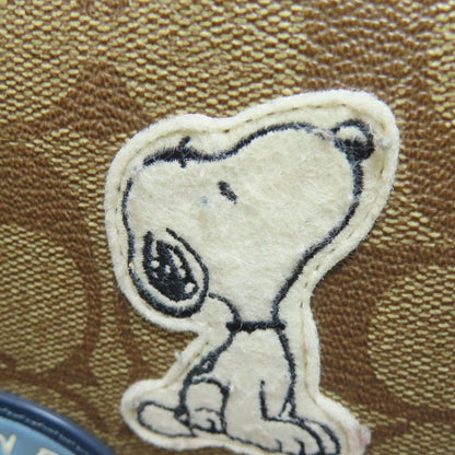 COACH コーチ CF304 スヌーピーコラボ シグネチャー ショルダーバッグ PVC レディース 中古