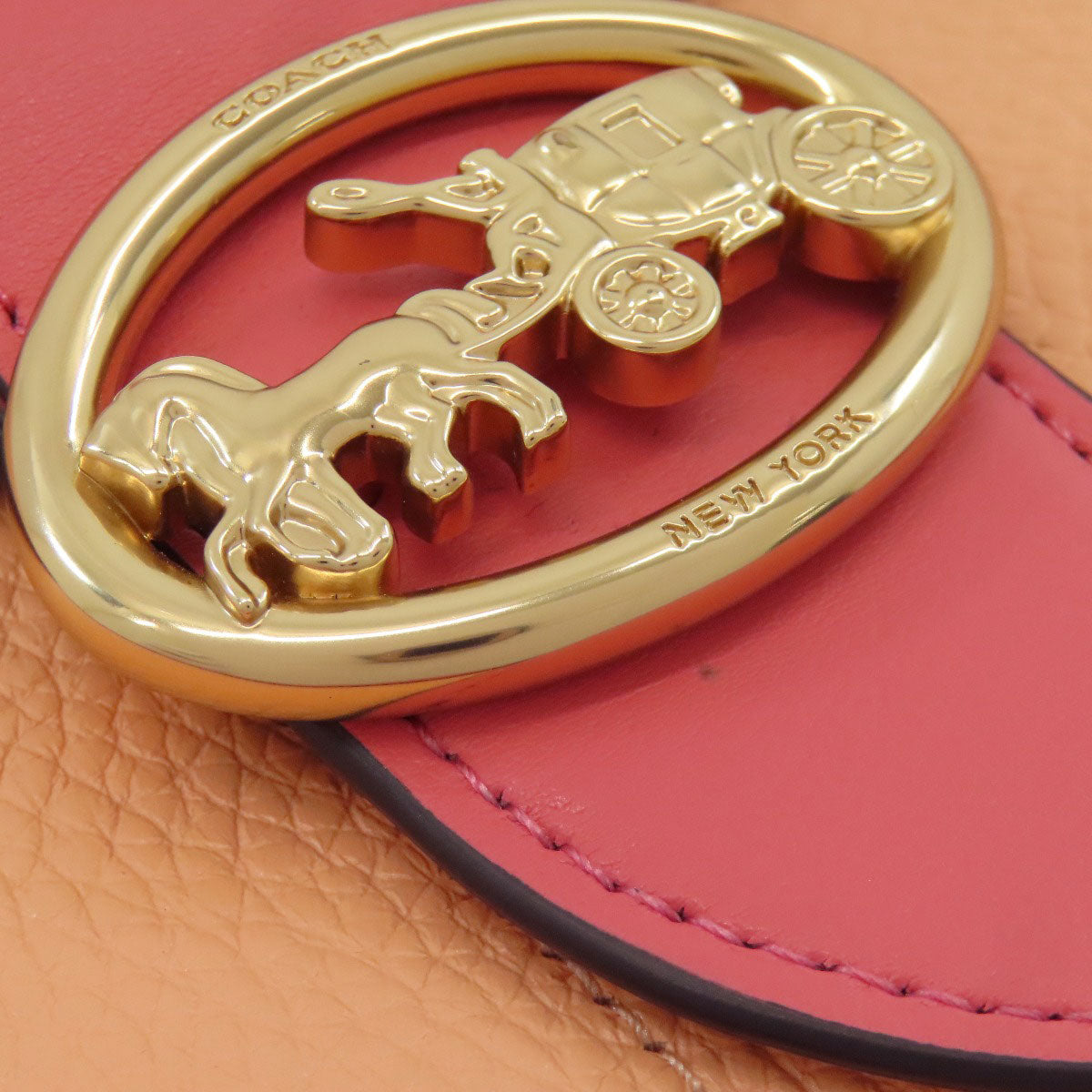 COACH コーチ C8296 バイカラー ショルダーバッグ レザー レディース 中古