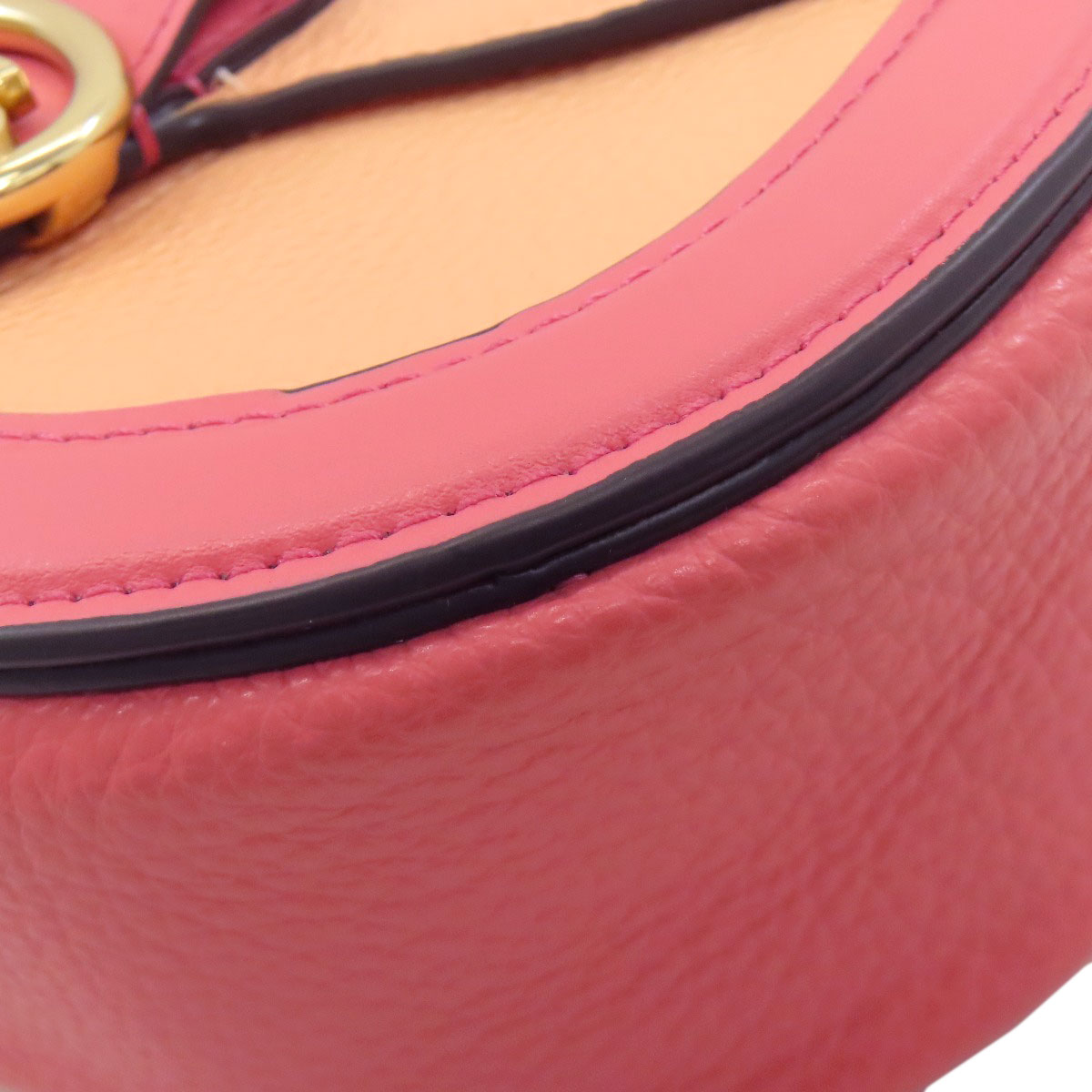 COACH コーチ C8296 バイカラー ショルダーバッグ レザー レディース 中古