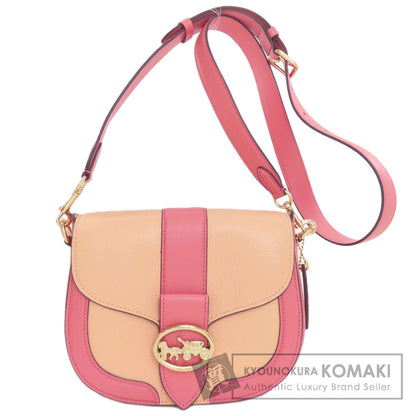 COACH コーチ C8296 バイカラー ショルダーバッグ レザー レディース 中古