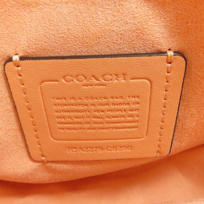 COACH コーチ C8296 バイカラー ショルダーバッグ レザー レディース 中古