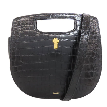 BALLY バリー 型押し ハンドバッグ レザー レディース 中古