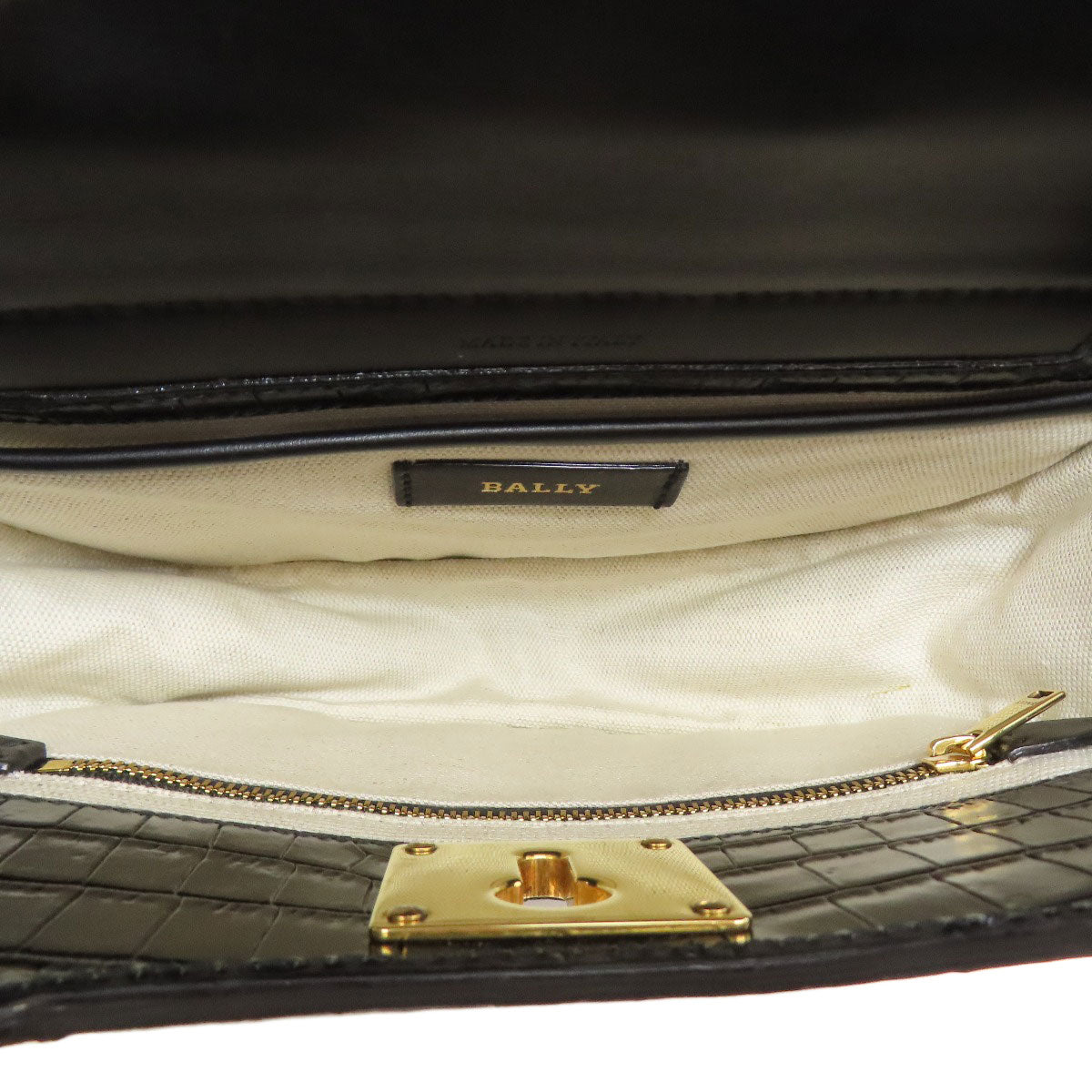 BALLY バリー 型押し ハンドバッグ レザー レディース 中古