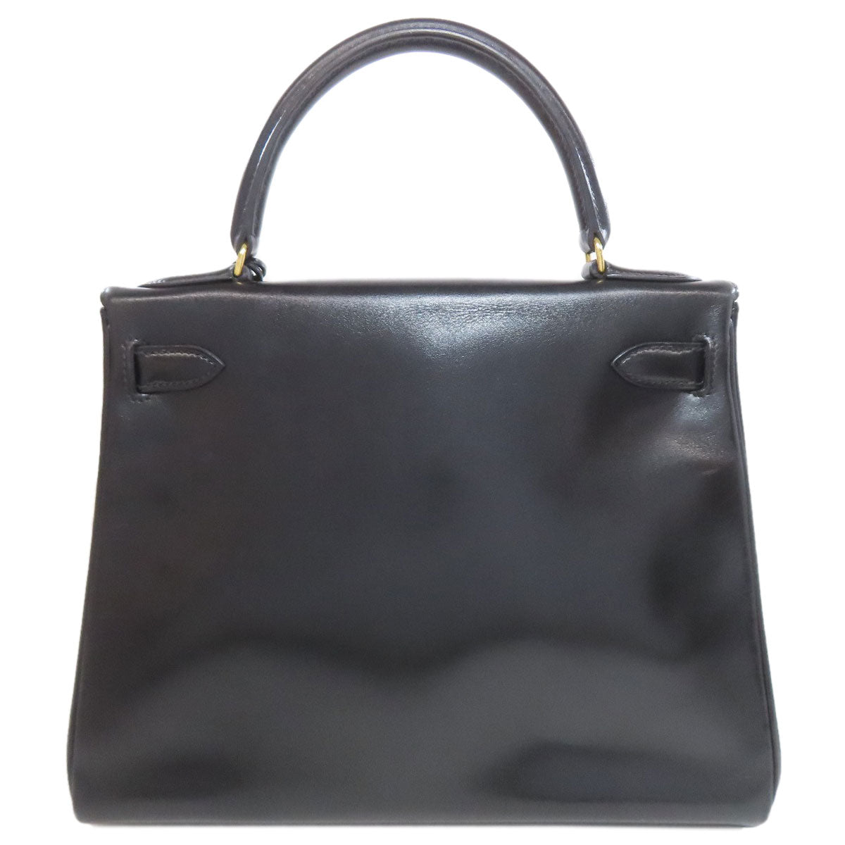 HERMES エルメス ケリー28 内縫い ゴールド金具 ハンドバッグ ボックスカーフ レディース 中古