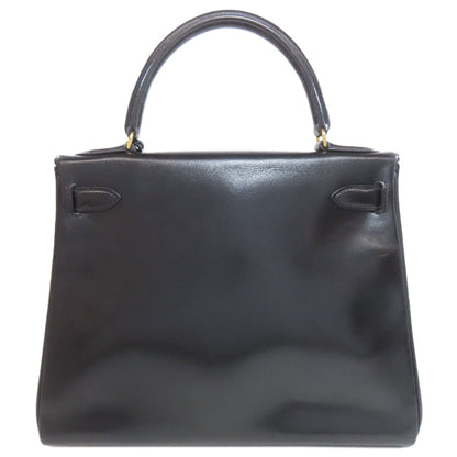 HERMES エルメス ケリー28 内縫い ゴールド金具 ハンドバッグ ボックスカーフ レディース 中古
