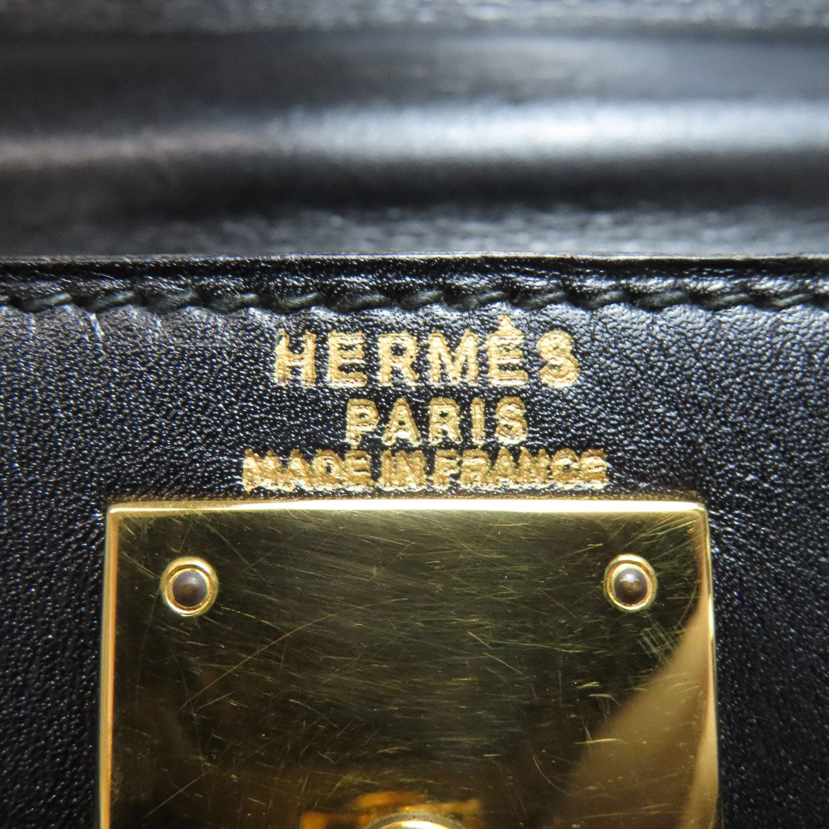 HERMES エルメス ケリー28 内縫い ゴールド金具 ハンドバッグ ボックスカーフ レディース 中古