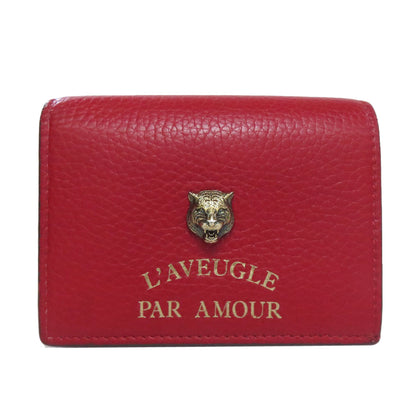 GUCCI グッチ 453169 アニマリエ 二つ折り財布（小銭入れあり） カーフ レディース 中古