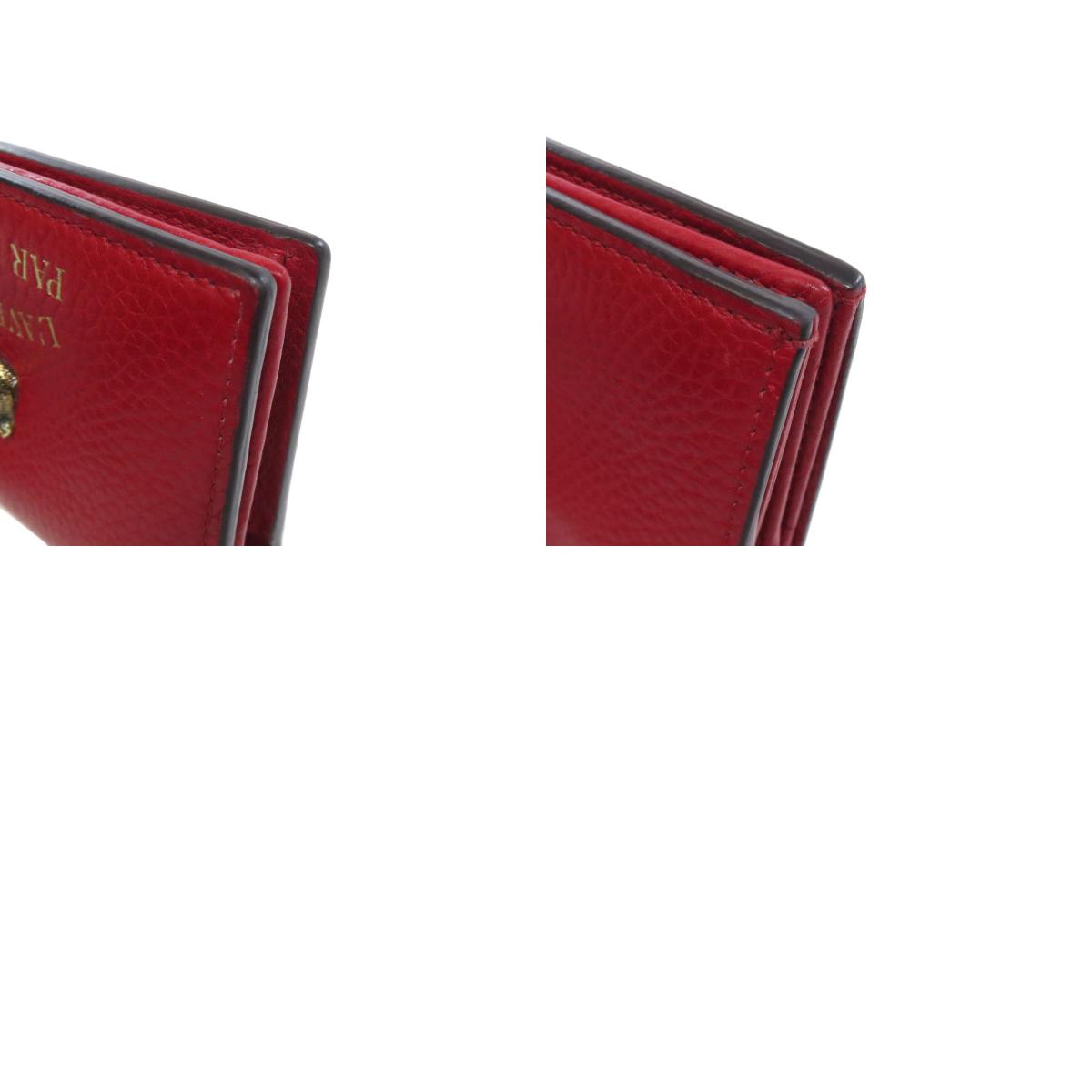 GUCCI グッチ 453169 アニマリエ 二つ折り財布（小銭入れあり） カーフ レディース 中古