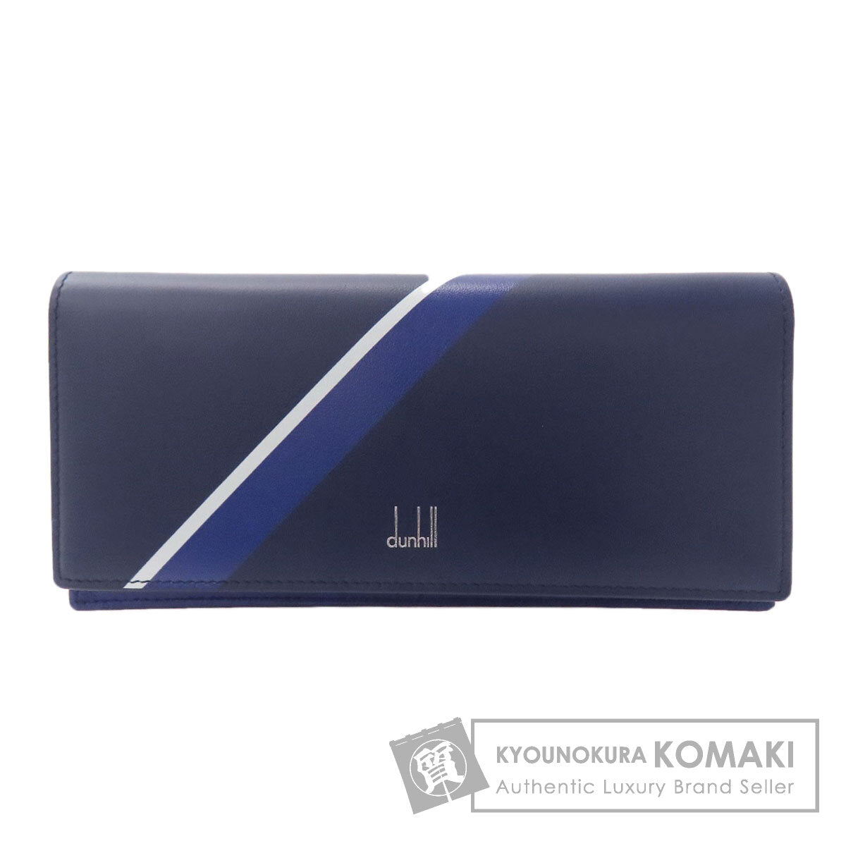 Dunhill ダンヒル サムライブルーコレクション 長財布（小銭入れあり） レザー メンズ 中古