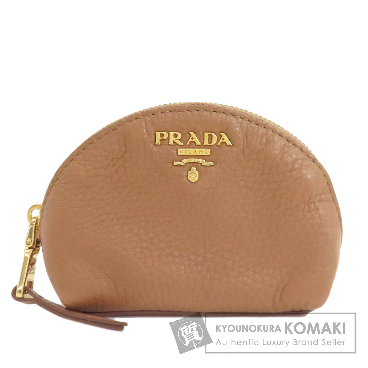 PRADA プラダ ロゴ アクセサリーポーチ レザー レディース 中古