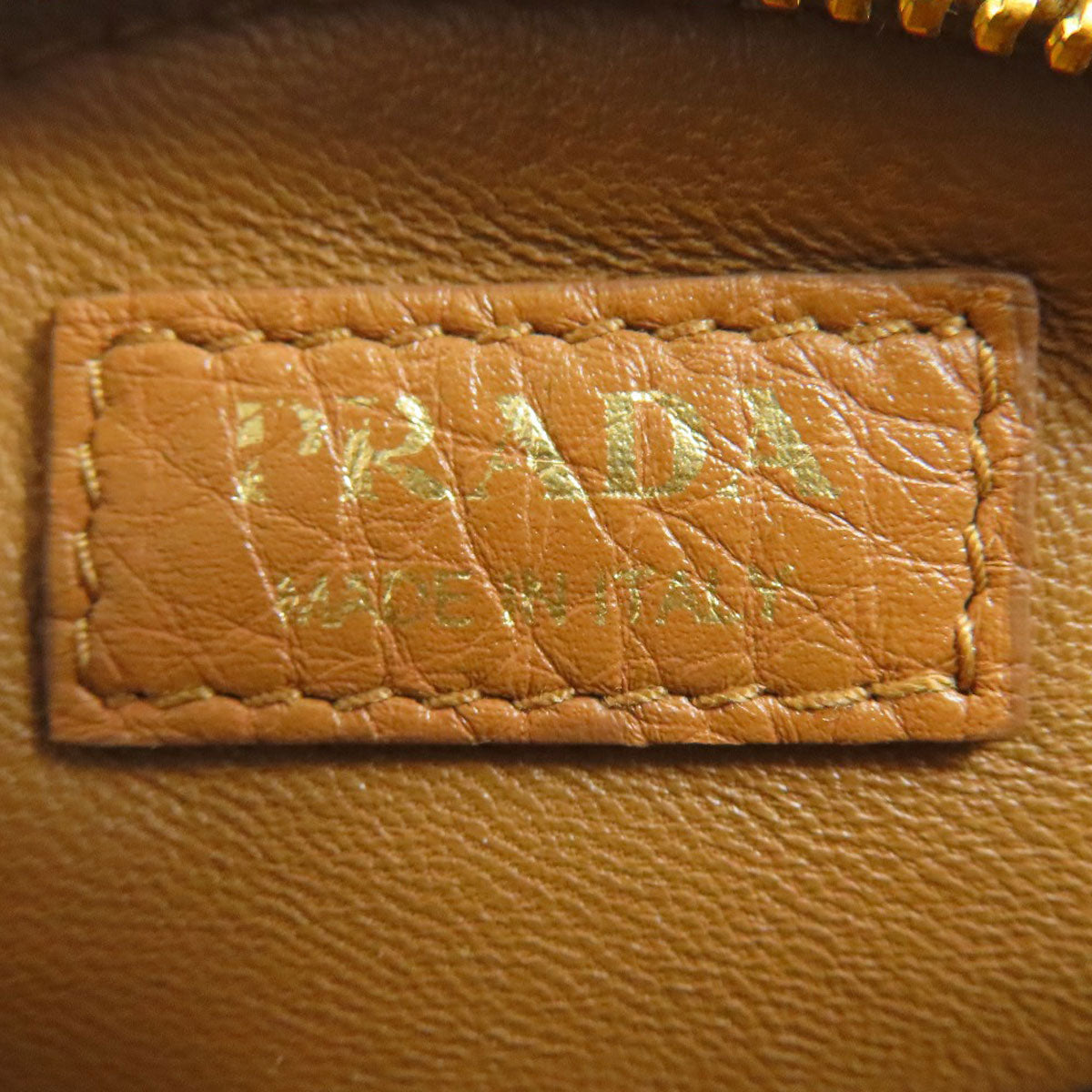 PRADA プラダ ロゴ アクセサリーポーチ レザー レディース 中古