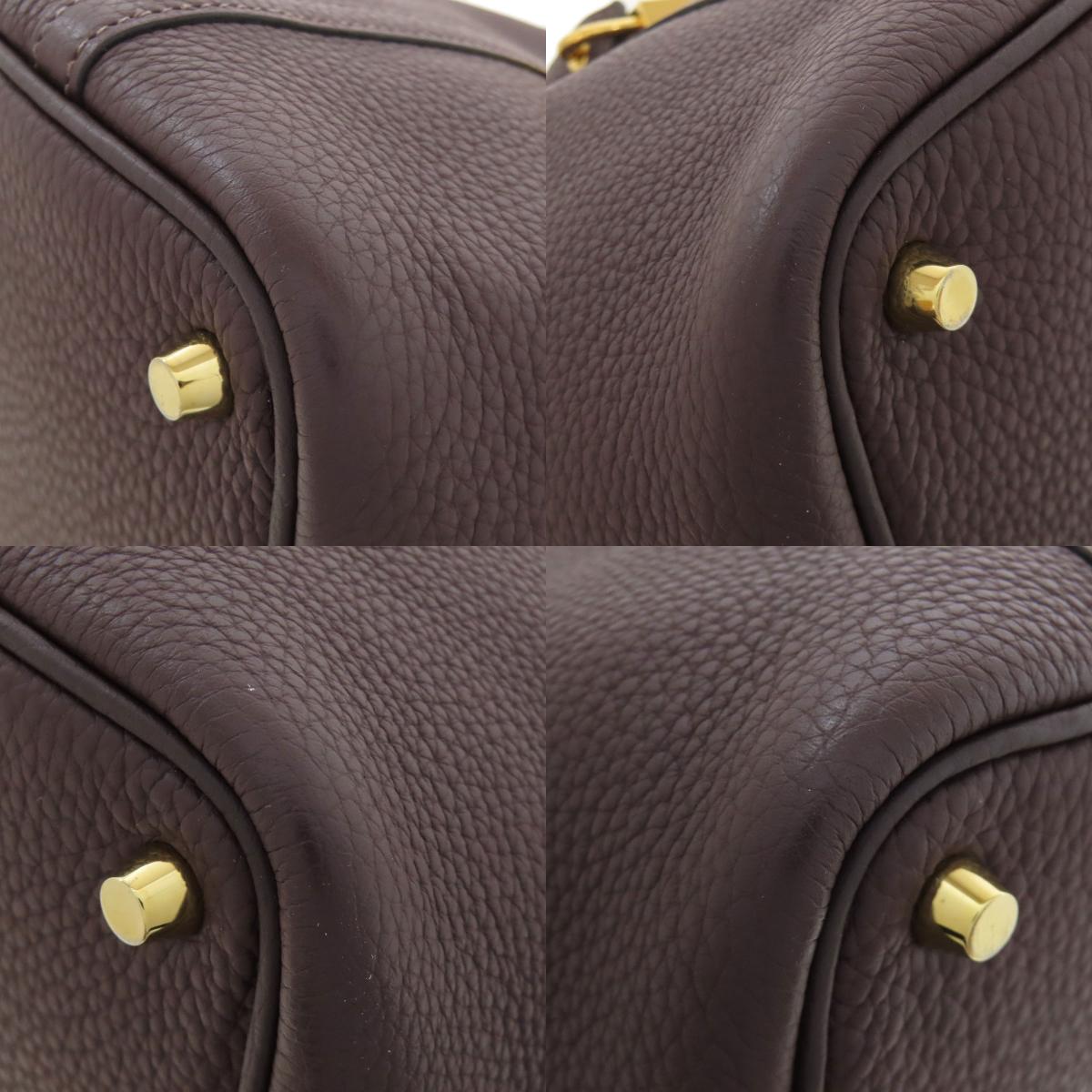 HERMES エルメス ピコタンロックPM ルージュセリエ ゴールド金具 ハンドバッグ トリヨン レディース 中古