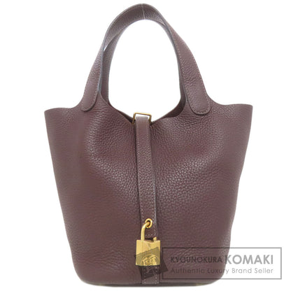 HERMES エルメス ピコタンロックPM ルージュセリエ ゴールド金具 ハンドバッグ トリヨン レディース 中古