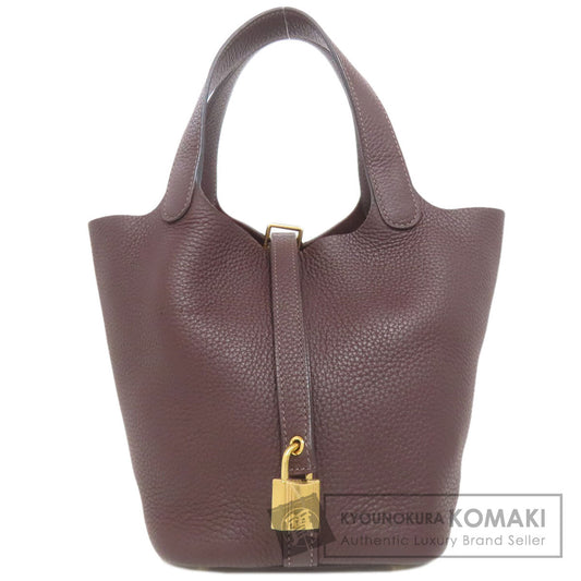 HERMES エルメス ピコタンロックPM ルージュセリエ ゴールド金具 ハンドバッグ トリヨン レディース 中古