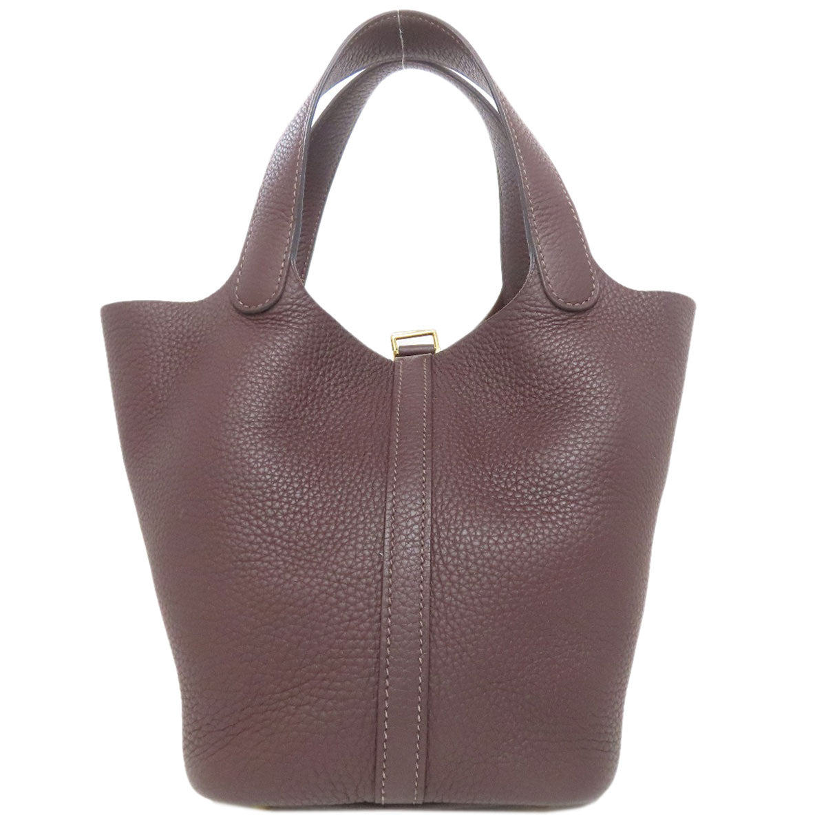 HERMES エルメス ピコタンロックPM ルージュセリエ ゴールド金具 ハンドバッグ トリヨン レディース 中古