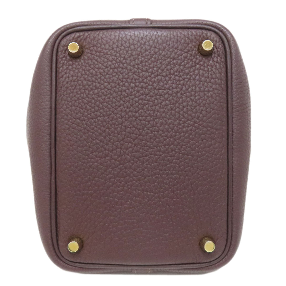 HERMES エルメス ピコタンロックPM ルージュセリエ ゴールド金具 ハンドバッグ トリヨン レディース 中古