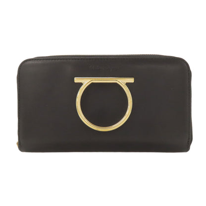 Salvatore Ferragamo サルヴァトーレフェラガモ ガンチーニ金具 長財布（小銭入れあり） レザー レディース 中古