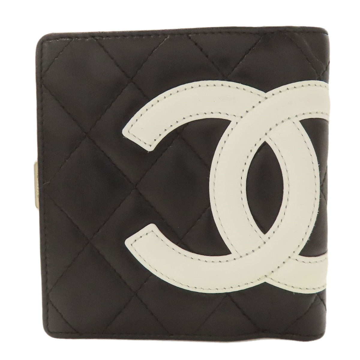 CHANEL シャネル カンボンライン シルバー金具 二つ折り財布（小銭入れあり） カーフ レディース 中古