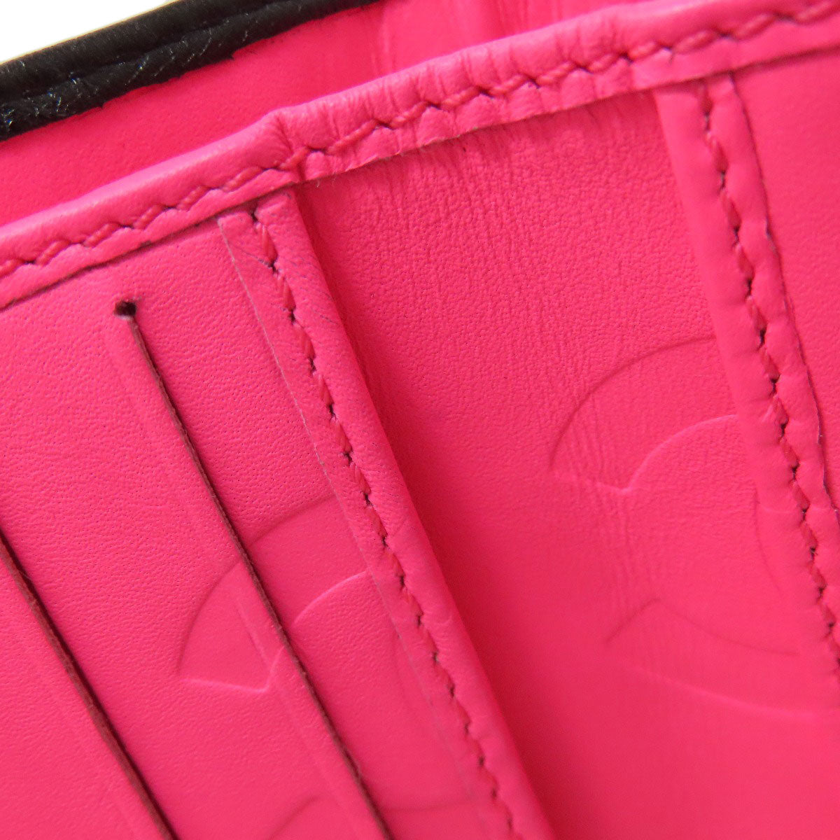 CHANEL シャネル カンボンライン シルバー金具 二つ折り財布（小銭入れあり） カーフ レディース 中古
