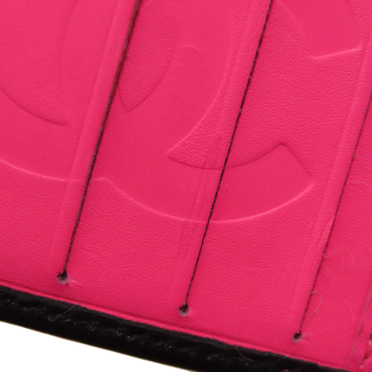 CHANEL シャネル カンボンライン シルバー金具 二つ折り財布（小銭入れあり） カーフ レディース 中古