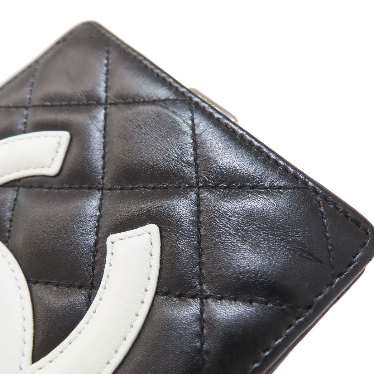 CHANEL シャネル カンボンライン シルバー金具 二つ折り財布（小銭入れあり） カーフ レディース 中古