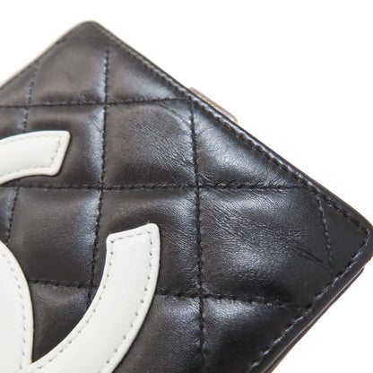 CHANEL シャネル カンボンライン シルバー金具 二つ折り財布（小銭入れあり） カーフ レディース 中古